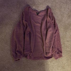 oversized fuzzy cardigan